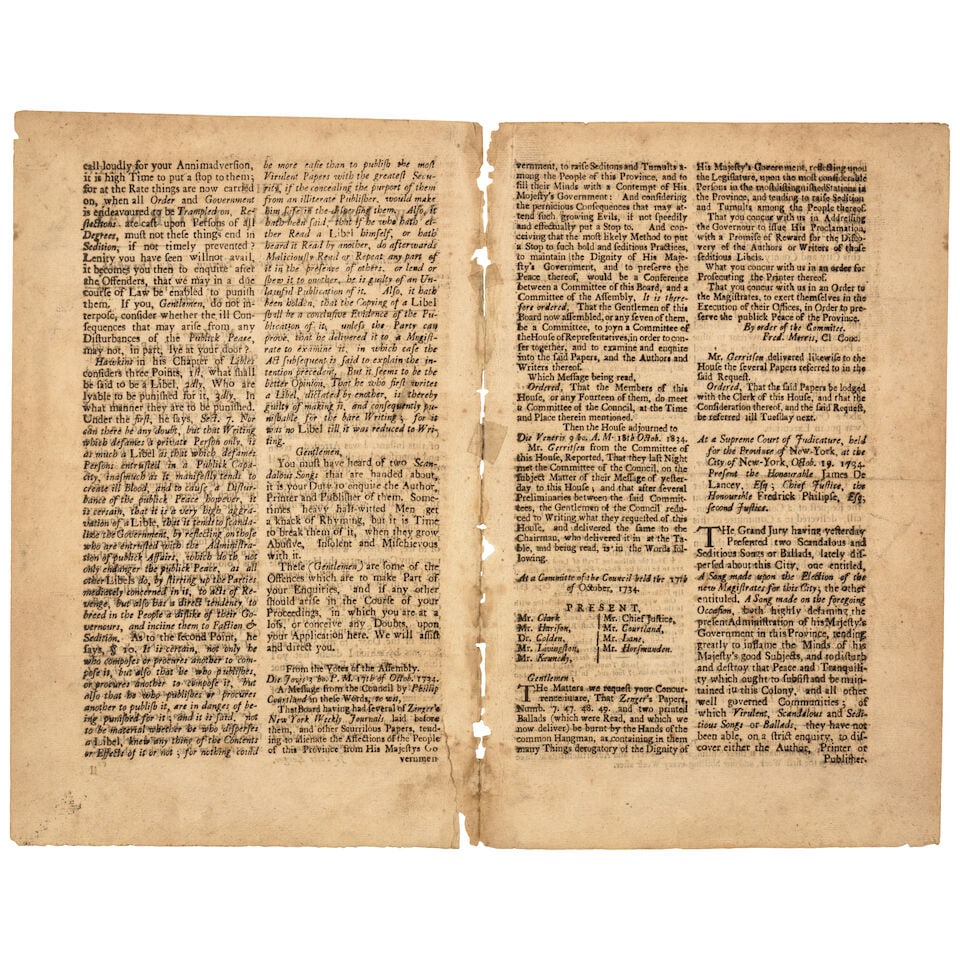 Zenger's Apology -- Liberty of the Press. The New-York Weekly Journal. New York: John Peter Zen... - 3