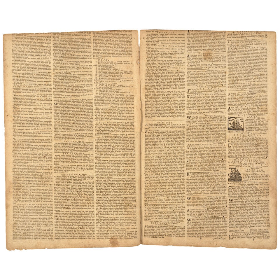 One of the Earliest American Reports of the Repeal of the Stamp Act. The Pennsylvania Gazette. ... - 6