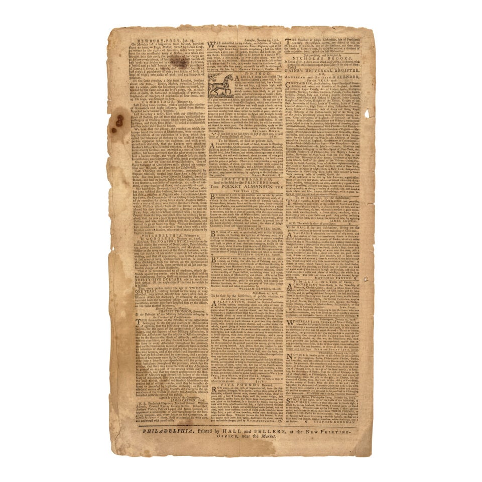 The Burning of Norfolk. The Pennsylvania Gazette. Philadelphia: Hall and Sellers, February 7, 1... - 2