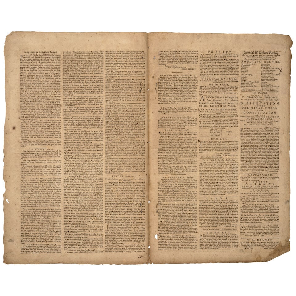 American Victory -- Treaty of Paris. The Pennsylvania Journal, and the Weekly Advertiser. Phila... - 3