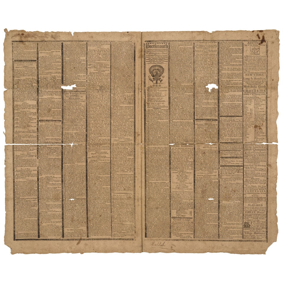 Washington is Dead! The Oracle of the Day. Portsmouth: Charles Peirce, December 28, 1799. No. 5. - 3