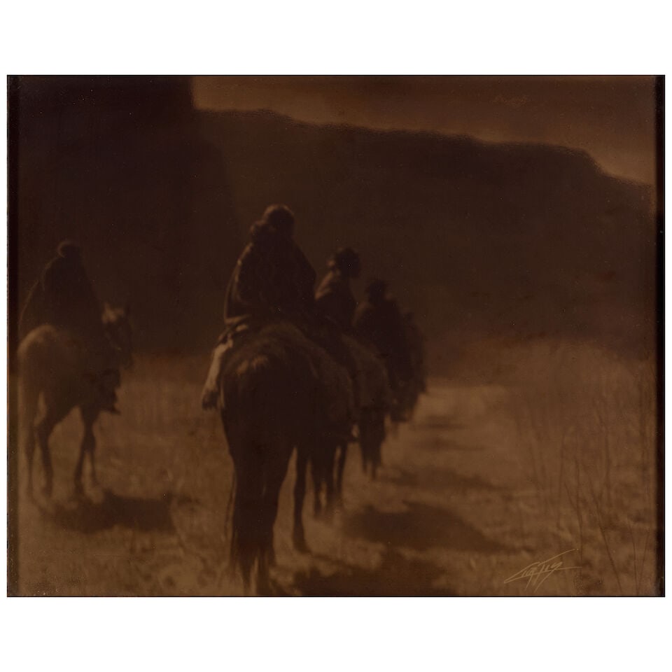 Edward Curtis Orotone. CURTIS, EDWARD S. 1868-1952. Vanishing Race, c.1904. - 2