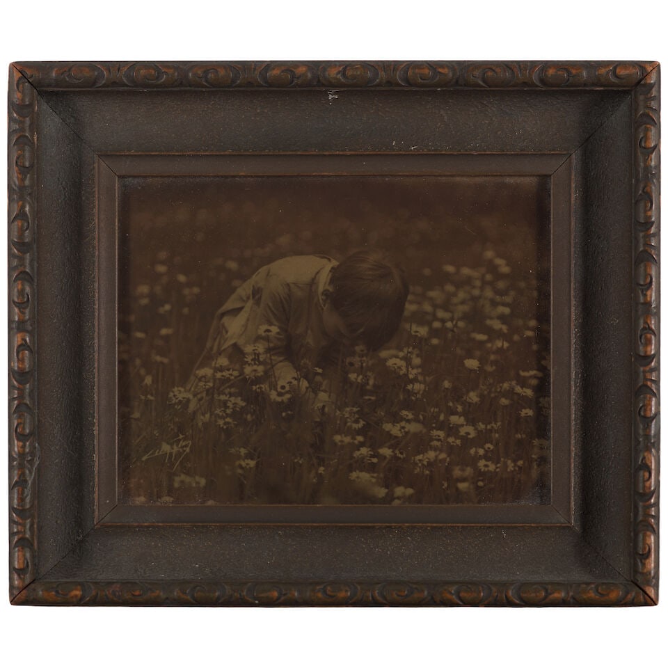 Edward Curtis Studio Portraits. CURTIS, EDWARD S. 1868-1952. A group of three orotone portraits,... - 4
