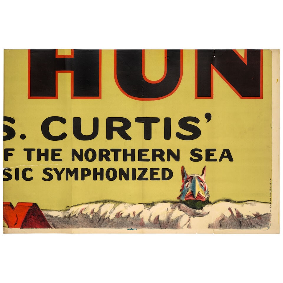 Original Oversized Billboard Poster for Curtis's Silent Film. [IN THE LAND OF THE HEAD HUNTERS].... - 20