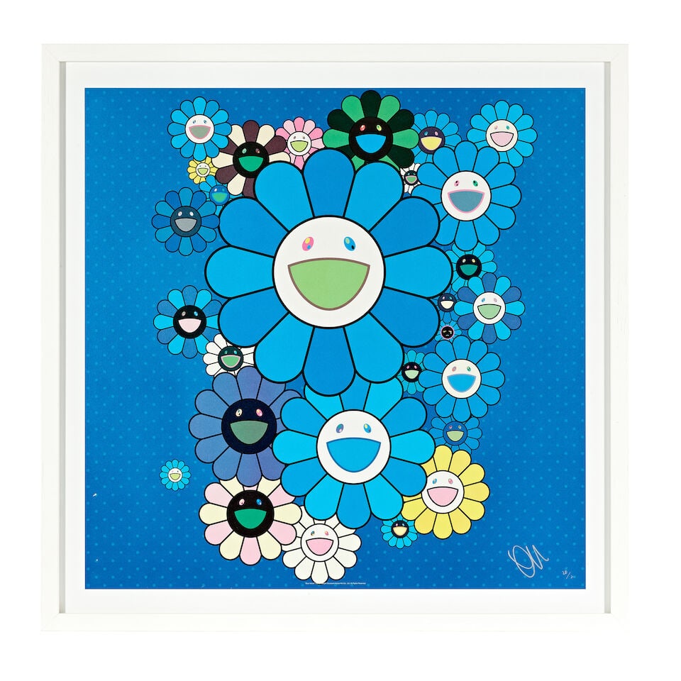 TAKASHI MURAKAMI (B. 1962) Blue Velvet; and Rose Velvet (2 works) each signed and numbered vario... - 5