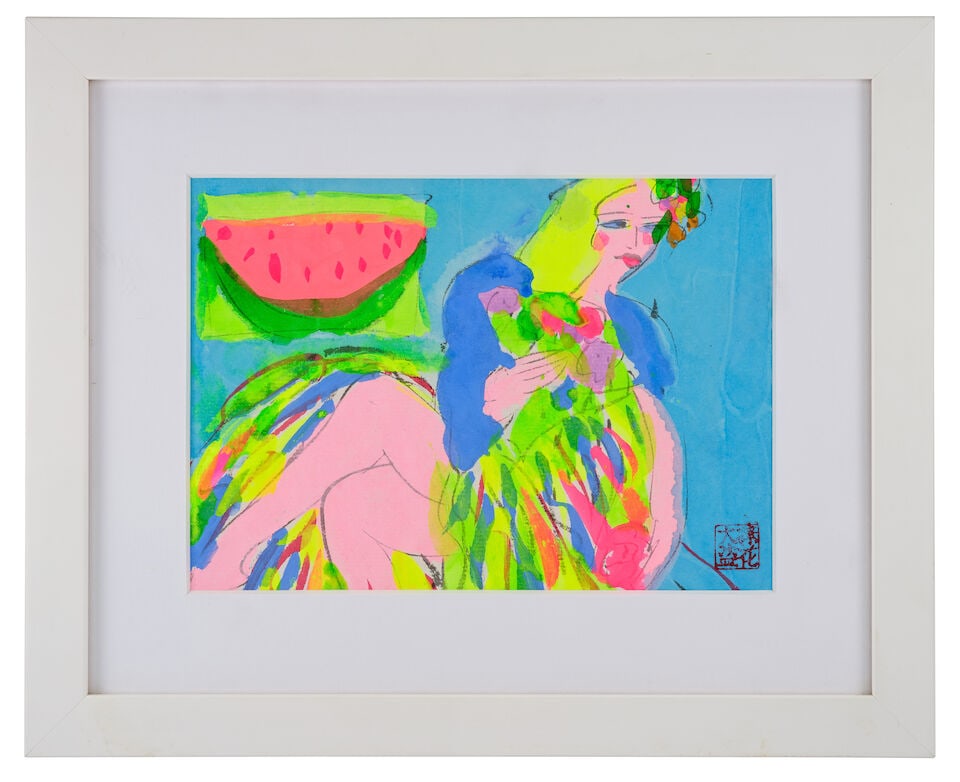 WALASSE TING (1929-2010) Lady with Watermelons - 2