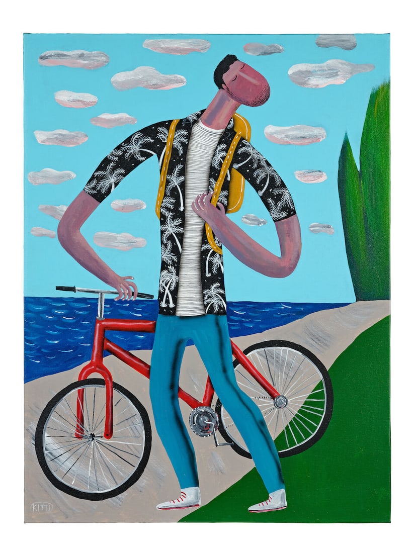 KITTI NAROD (B.1976) Untitled: KITTI NAROD (B.1976) Untitled 2019 signed on the lower left acrylic on canvas 83 x 63 cm (32 11/16 x 24 13/16 in). Footnotes: Provenance Private Collection,