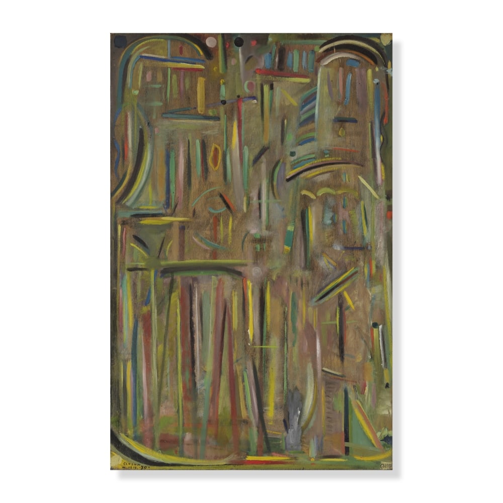 HENRI-JEAN CLOSON (1888-1975) Les marionnettes: HENRI-JEAN CLOSON (1888-1975) Les marionnettes signé et daté 'Closon 1919-30' (en bas à gauche) et signé avec les initiales de l'artiste 'CH' (en bas à droite) ; signé, i