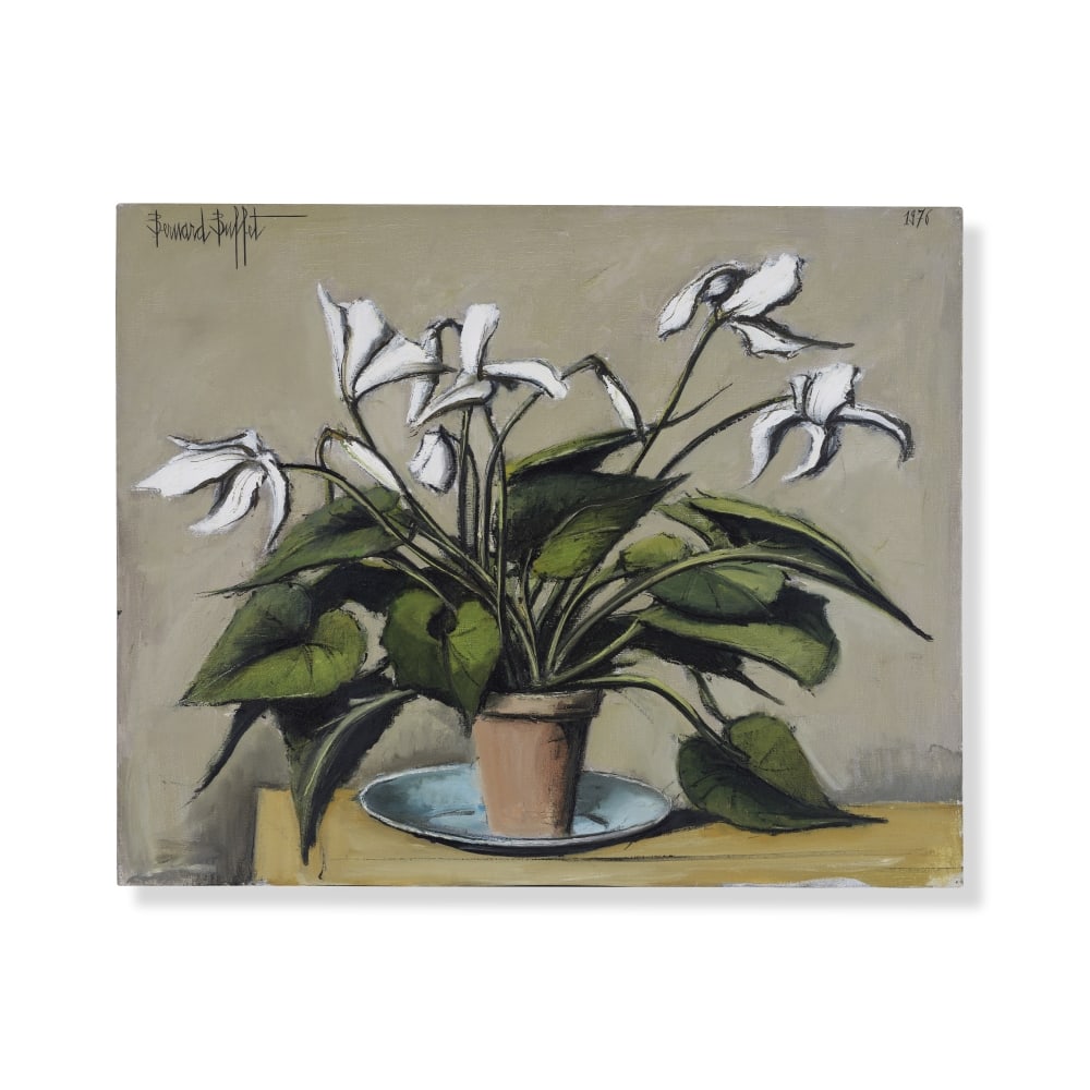 BERNARD BUFFET (1928-1999) Cyclamens blancs (1 of 1)