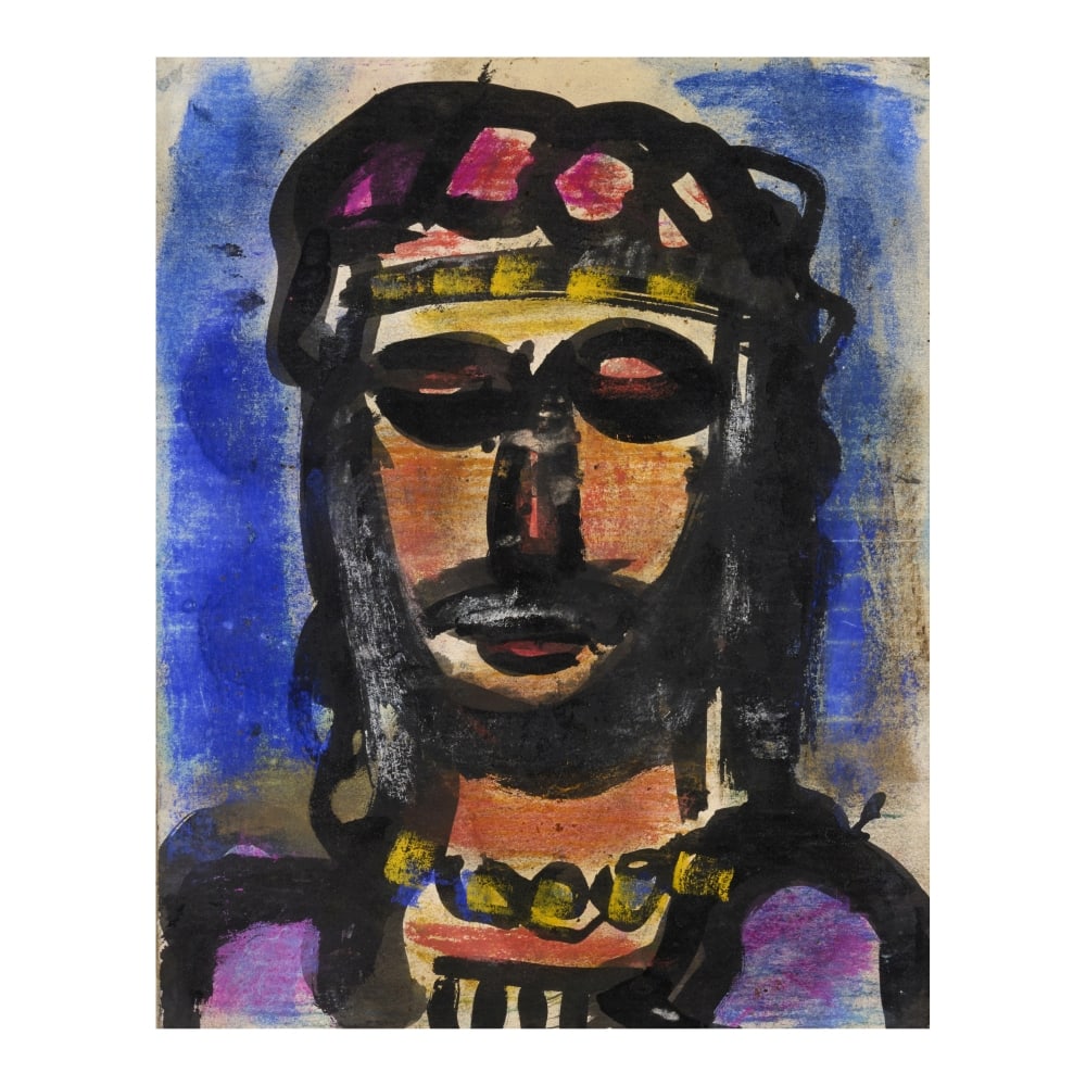 GEORGES ROUAULT (1871-1958) Danseur: GEORGES ROUAULT (1871-1958) Danseur encre de Chine et pastel sur papier Exécuté en 1929 India Ink and pastel on paper Executed in 1929 26.7 x 20.7 cm. 10 1/2 x 8 1/8 in. Footnotes:
