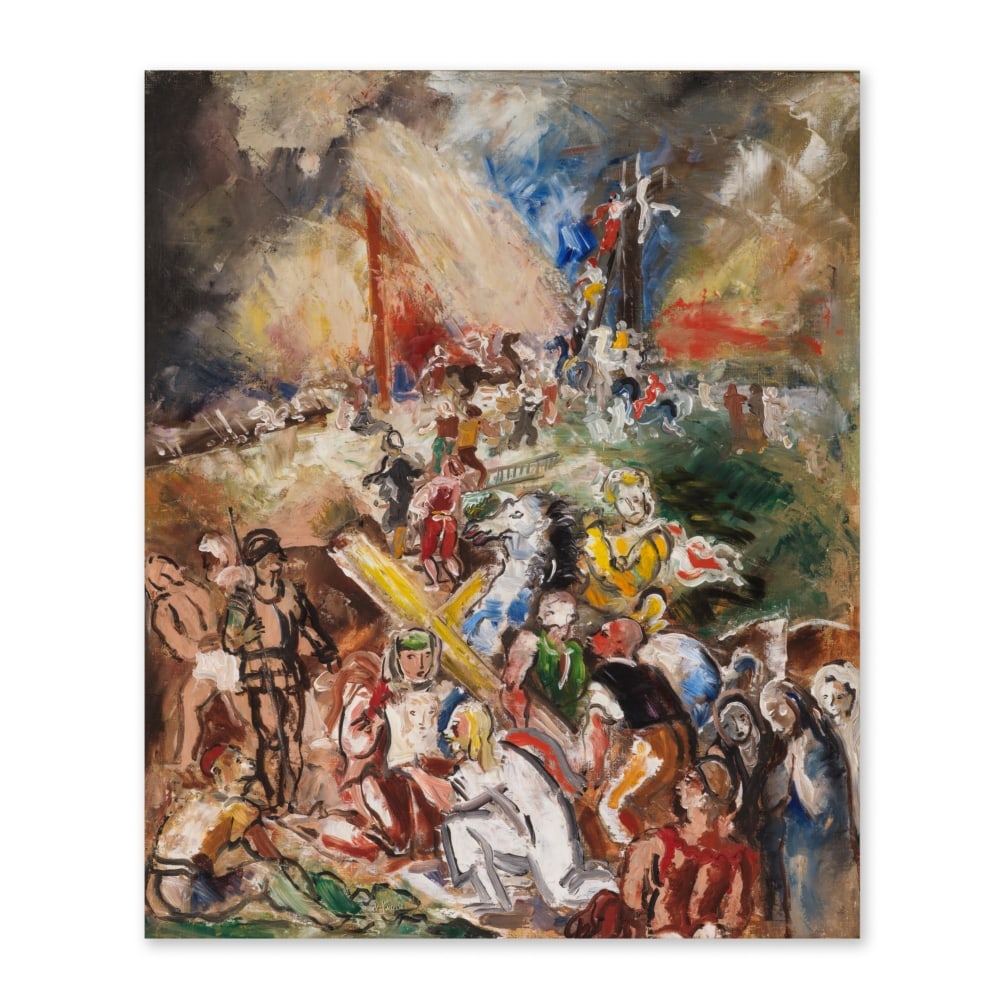 CHARLES DUFRESNE (1876-1938) La montée au Calvaire (1 of 1)