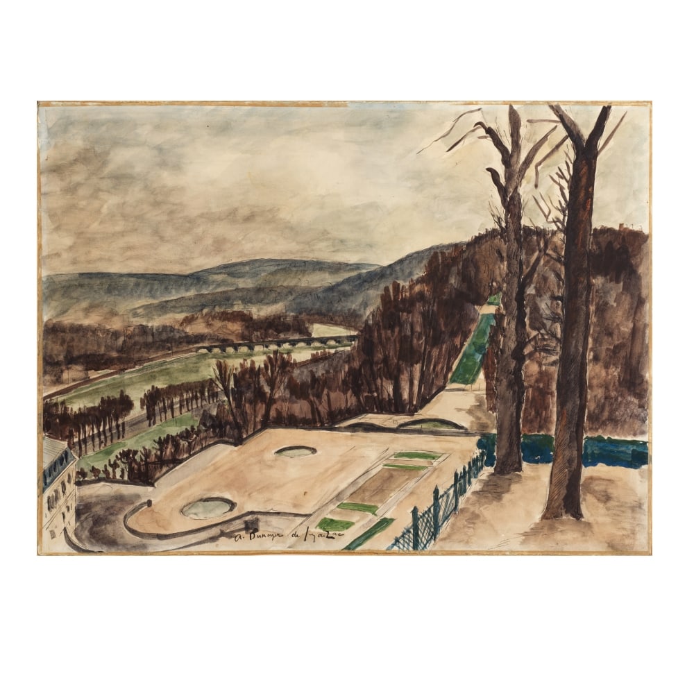 ANDRÉ DUNOYER DE SEGONZAC (1884-1974) La Seine, vue du parc de Saint-Cloud (1 of 1)