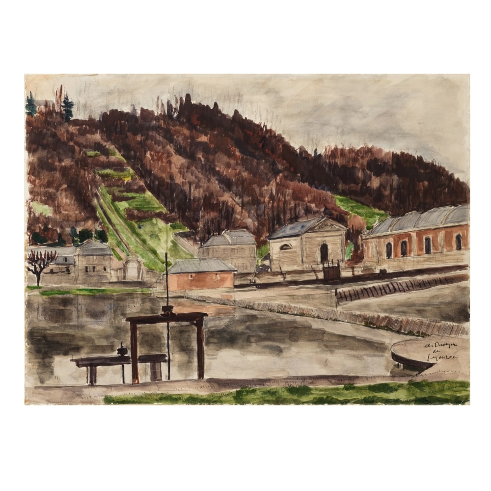 ANDRÉ DUNOYER DE SEGONZAC (1884-1974) Ecluse de Port-Marly (1 of 1)
