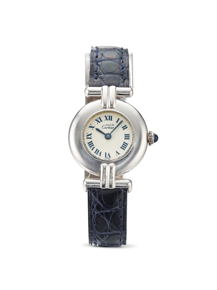 [NO RESERVE] CARTIER | COLISÉE, REF.690002, A SILVER WRISTWATCH, CIRCA 1990: [NO RESERVE] CARTIER | COLISÉE, REF.690002, A SILVER WRISTWATCH, CIRCA 1990 Case No: 009496 Calibre: 90, quartz, signed Dial: Silvered, signed Case: 24mm, silver, screwed case back, signed Strap: