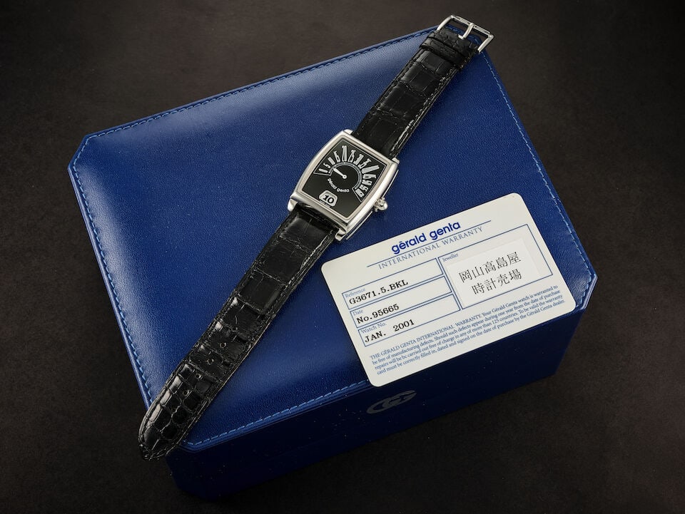 GERALD GENTA | RETRO SOLO, REF.G.3671.BKL, A STAINLESS STEEL JUMPING HOUR WRISTWATCH WITH RETROG... - 5