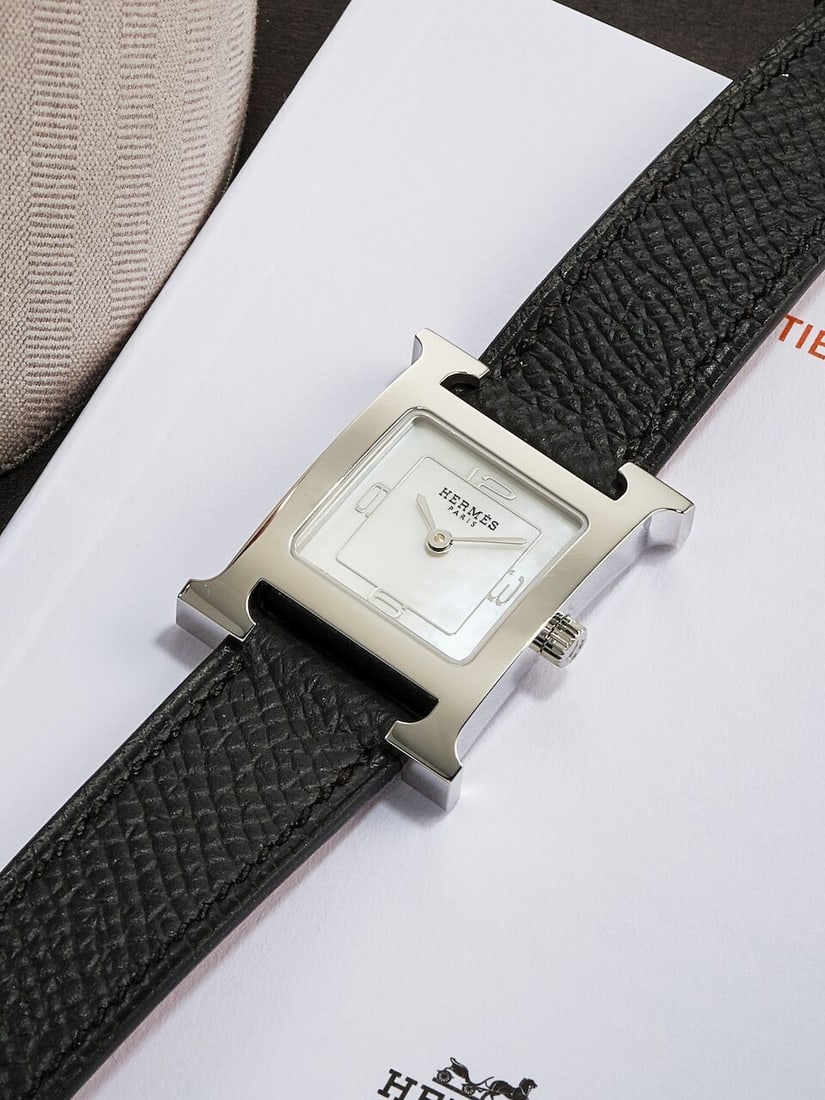 [NO RESERVE] HERMÈS | HEURE H, REF.HH.1.210C, A BRAND NEW STAINLESS STEEL WRISTWATCH WITH M...: [NO RESERVE] HERMÈS | HEURE H, REF.HH.1.210C, A BRAND NEW STAINLESS STEEL WRISTWATCH WITH MOTHER-OF-PEARL DIAL, CIRCA 2026 Case No: 3826526 Calibre: Quartz, signed Dial: Mother-of-pearl, signed C