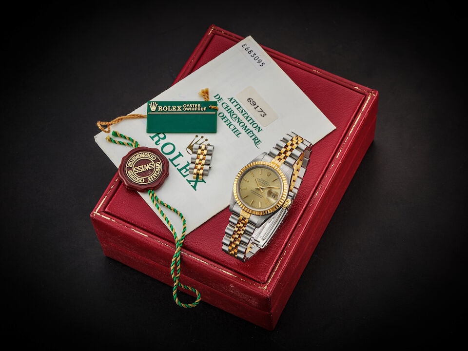 ROLEX | DATEJUST, REF.69173, A YELLOW GOLD AND STAINLESS STEEL BRACELET WATCH WITH DATE, CIRCA 1991 - 3