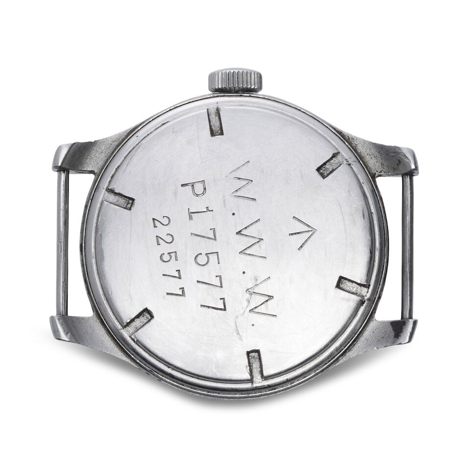 Cyma. A stainless steel manual wind Military issue wristwatch 'Dirty Dozen', Circa 1945 - 5