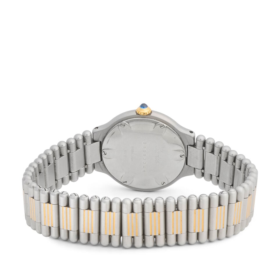 Cartier. A lady's stainless steel and gold quartz bracelet watch Must 21, Circa 1985 - 3