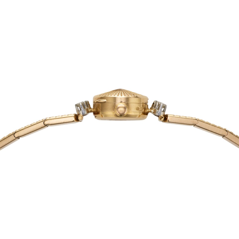 Lip. A lady's continental gold and diamond set manual wind bracelet watch with concealed dial Ci... - 2
