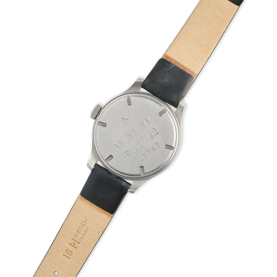 Cyma. A stainless steel manual wind Military issue wristwatch 'Dirty Dozen', Circa 1945 - 3