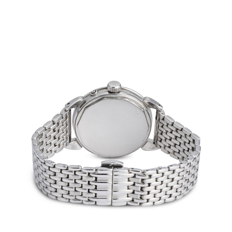 Movado. A stainless steel manual wind triple calendar bracelet watch with moon phase Circa 1940 - 3
