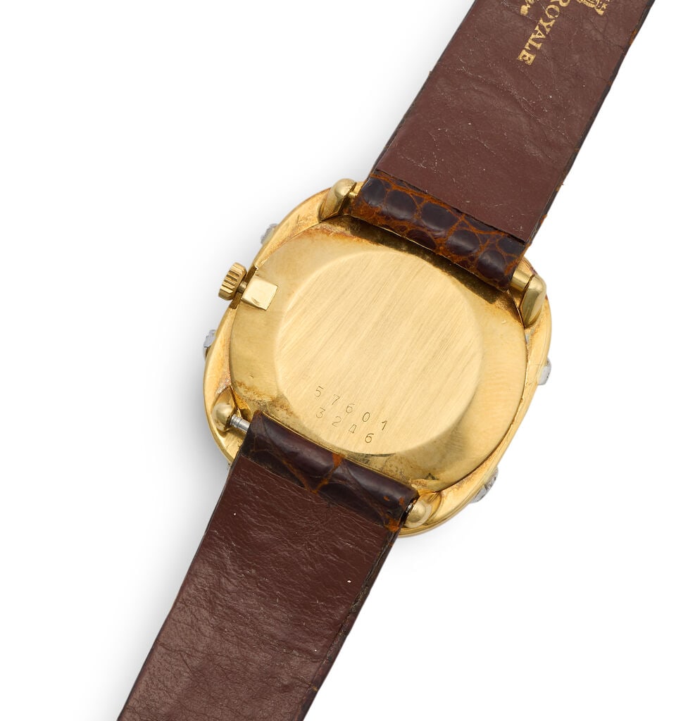 Montre Royale. An 18K gold diamond set manual wind bracelet watch with Tiger's Eye dial Ref: 324... - 3