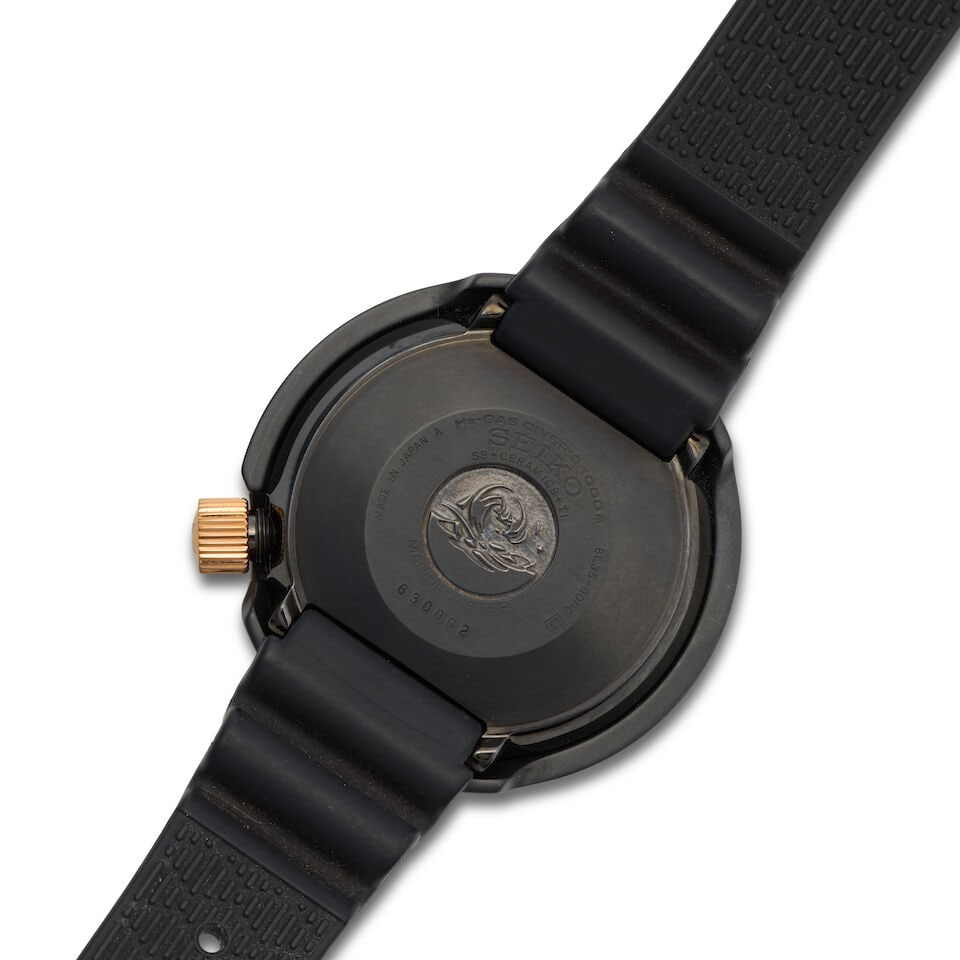 Seiko. A rose gilt titanium and ceramic automatic calendar wristwatch Marinemaster, Circa 2015 - 3