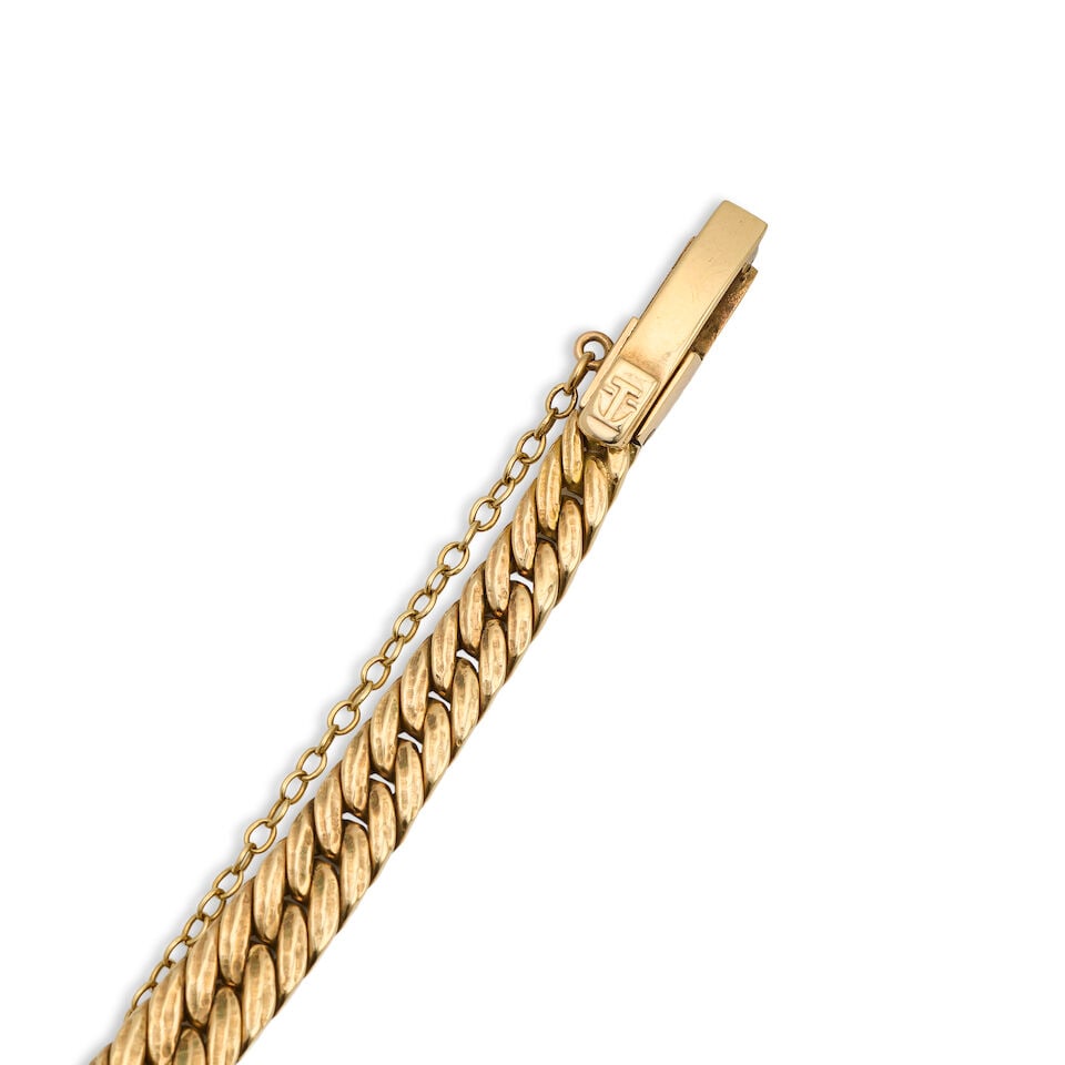 Tissot. A lady's 9K gold manual wind bracelet watch London Import mark for 1972 - 2