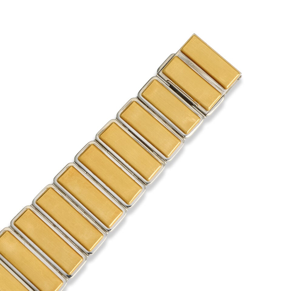 Vacheron Constantin. An 18K gold and stainless steel quartz rectangular bracelet watch Harmony,... - 3