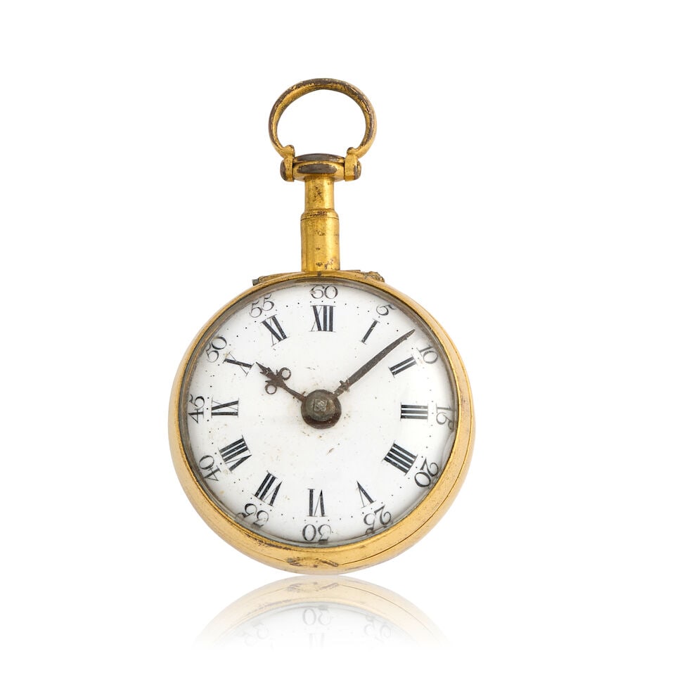William Hope, London. A gilt metal key wind pair case pocket watch Circa 1850 - 4