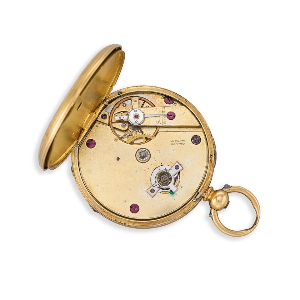 Muret, Geneve. An 18K gold key wind open face pocket watch Circa 1890 - 3