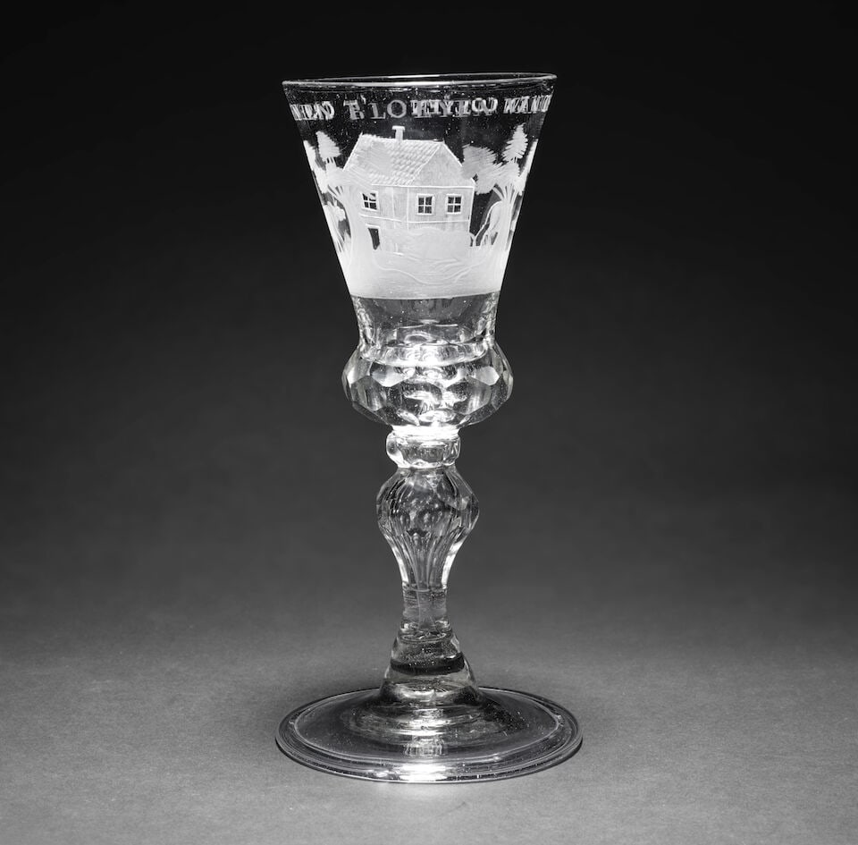 Coupe en verre gravé de forme balustre hollandais, le verre d'origine saxonne, deuxièm... - 2