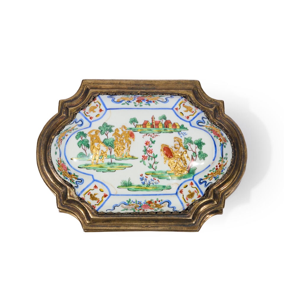 Boîte en argent et émail, travail françaisA French silver and enamel box makers m... - 3