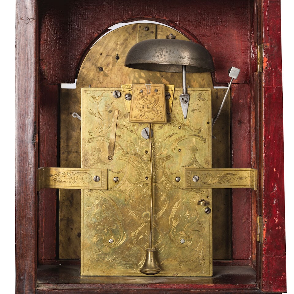 Mouvement de pendule du XVIIIe siècle par William Creak, caisse d'époque postérie... - 2