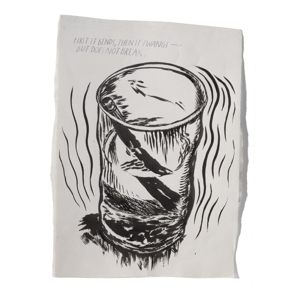 RAYMOND PETTIBON (N. 1957) Untitled (First it bends...) 2003 (1 of 1)