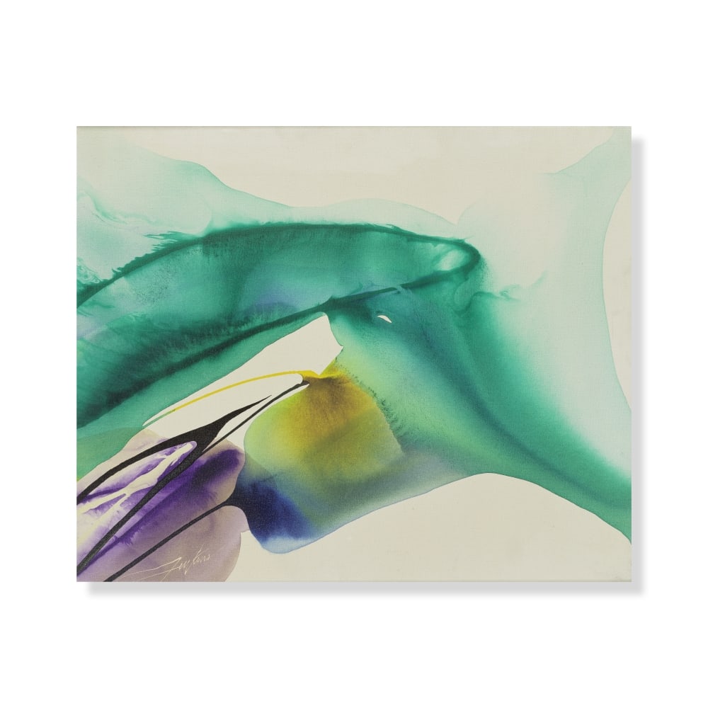 PAUL JENKINS (1923-2012) Phenomena April Cry 1969: PAUL JENKINS (1923-2012) Phenomena April Cry 1969 signé ; signé, titré et daté 1969 au revers acrylique sur toile signed : signed, titled and dated 1969 on the overlap ac
