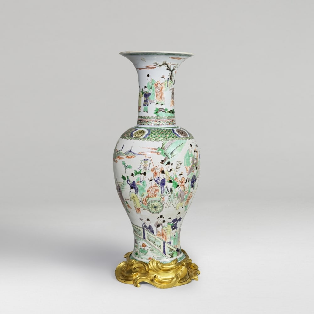IMPORTANT ET RARE GRAND VASE YENYEN EN PORCELAINE DE LA FAMILLE VERTE Dynastie Qing, époque... (1 of 1)