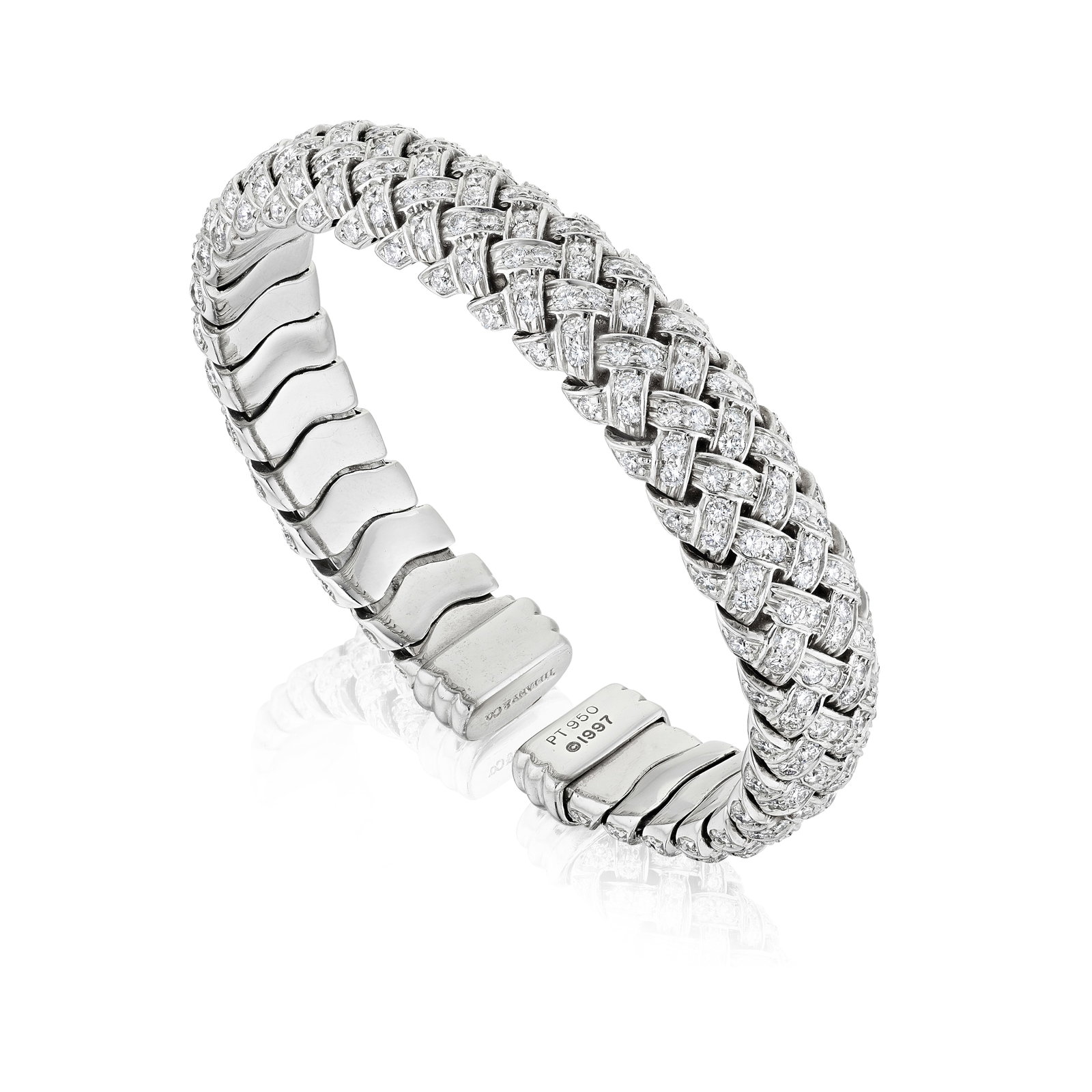 TIFFANY & CO.: A DIAMOND 'VANNERIE' CUFF (1 of 1)