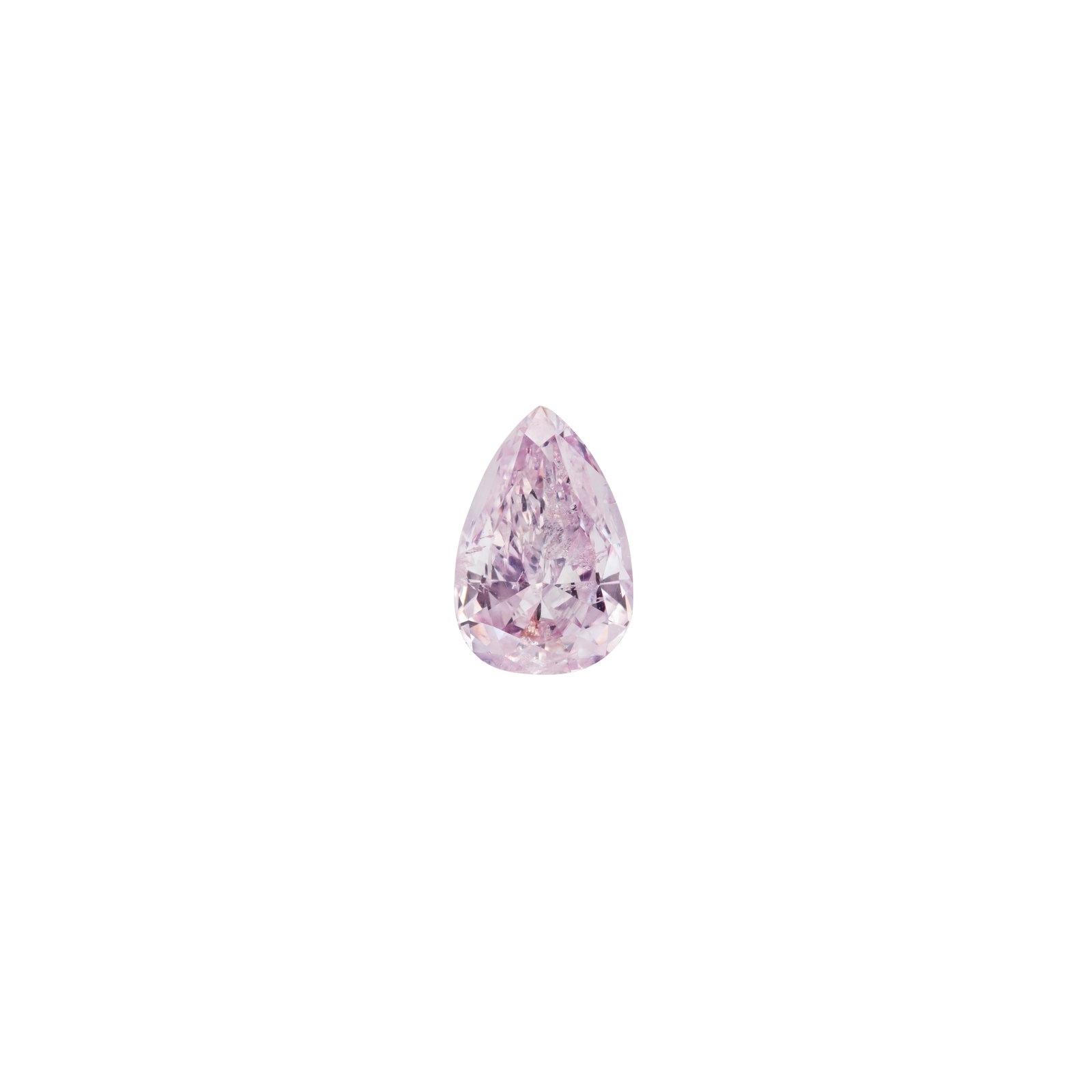 AN UNMOUNTED FANCY PINK-PURPLE DIAMOND: AN UNMOUNTED FANCY PINK-PURPLE DIAMOND A pear-shaped Fancy Pink-Purple diamond weighing 1.08 carats Footnotes: Accompanied by GIA report stating that the diamond is Fancy Pink-Purple color. Report