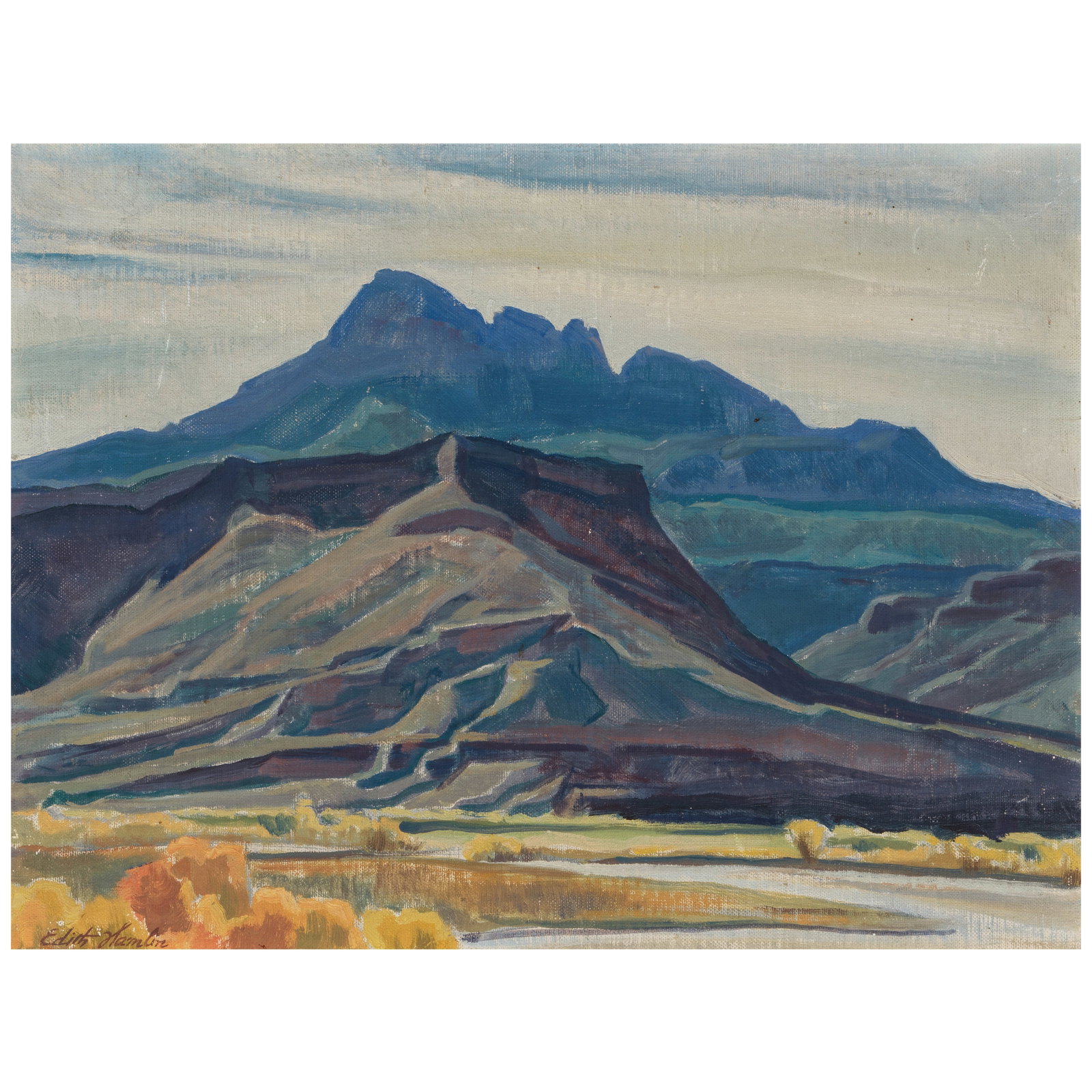 EDITH ANNE HAMLIN (AMERICAN, 1902-1992) On the Rio Virgin (Tucson, Arizona) 12 x 16inframed 16 3... (1 of 1)
