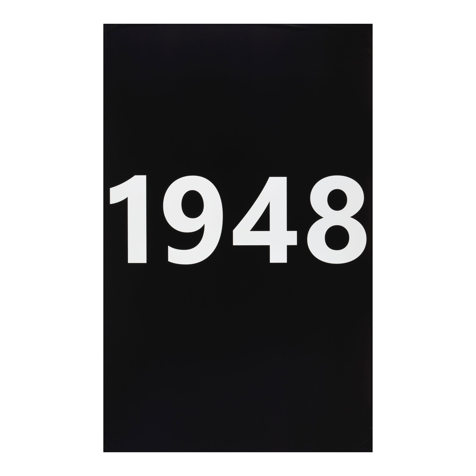 A FRAMED CUSTOM BLACK AND WHITE VINYL BILLBOARD: 1948 (1 of 1)