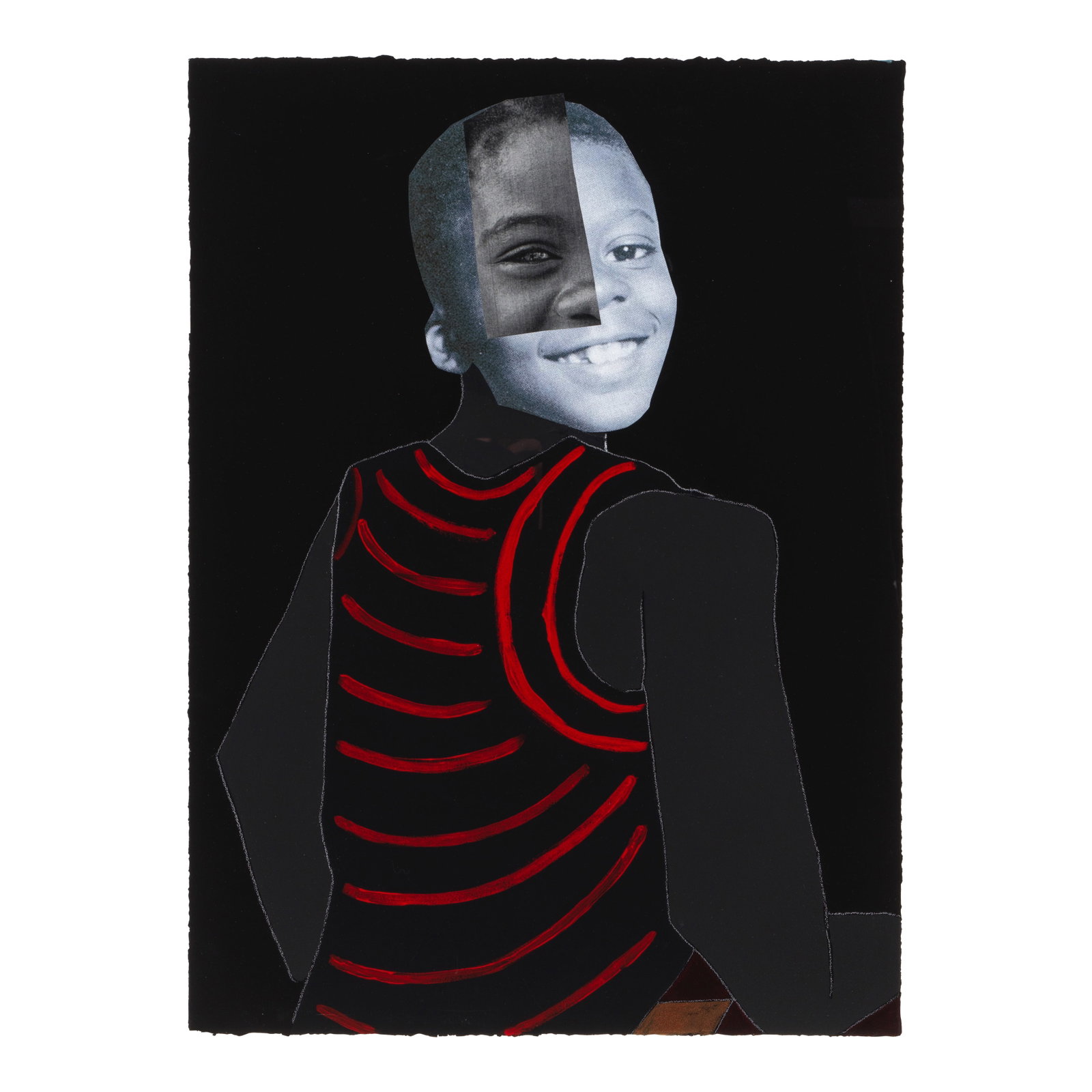 DEBORAH ROBERTS (BORN 1962) Numéro trois 30 1/4 x 22 1/4inframed 35 3/4 x 27 1/2in (dated 2... (1 of 1)