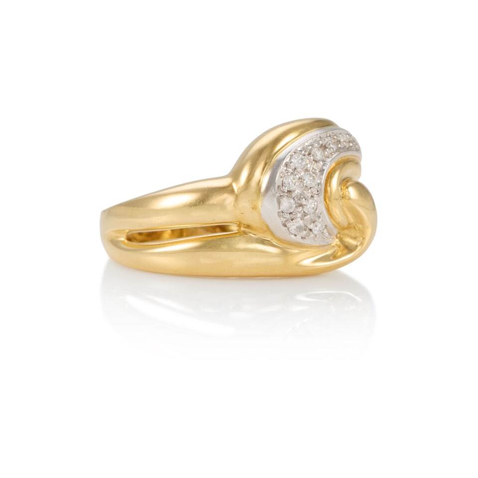 18K GOLD AND DIAMOND RING - 2