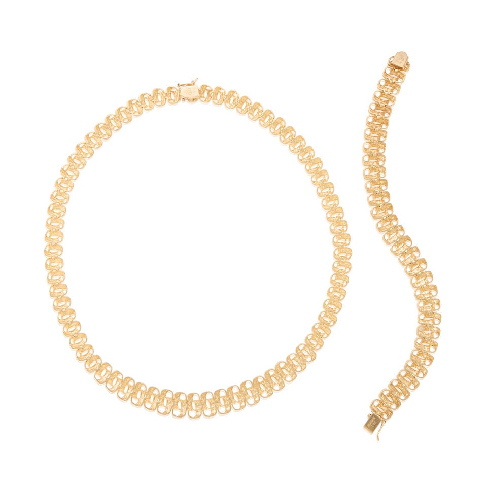14K GOLD NECKLACE AND BRACELET - 2