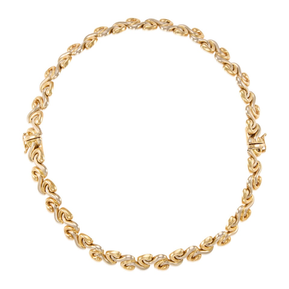 14K BICOLORED GOLD CONVERTIBLE NECKLACE (1 of 3)