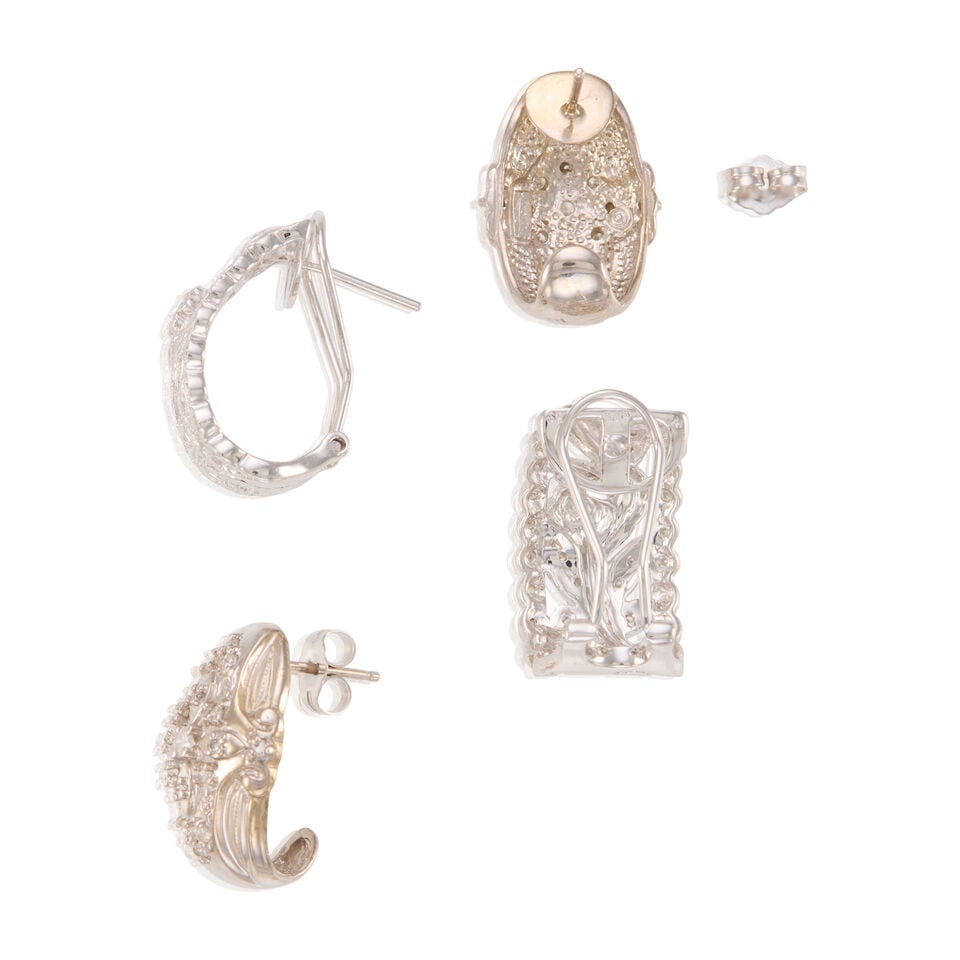 14K GOLD AND DIAMOND EARRINGS - 2