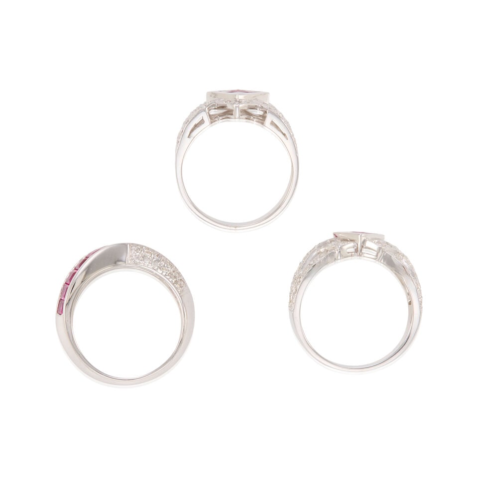 14K GOLD, RUBY AND DIAMOND RINGS - 2