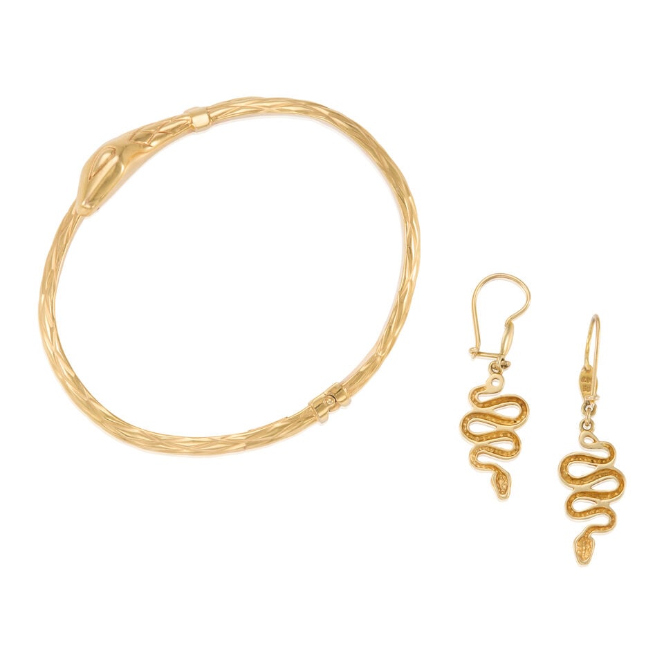 14K GOLD SNAKE SET - 2
