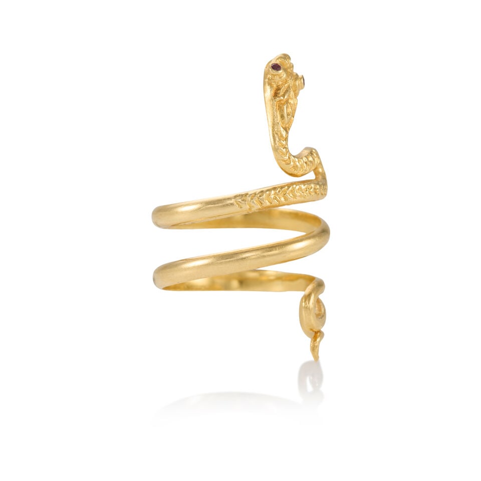 18K GOLD SNAKE RING - 2